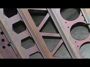 coping and cutting steel beams by using laser