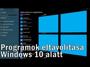 Programok eltávolítása Windows 10 alatt