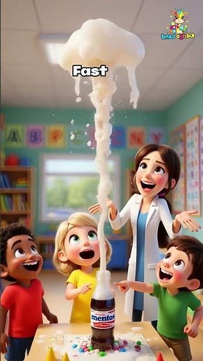 Mentos Reaction Experiment | Mentos and Soda Science for Kids | #shorts