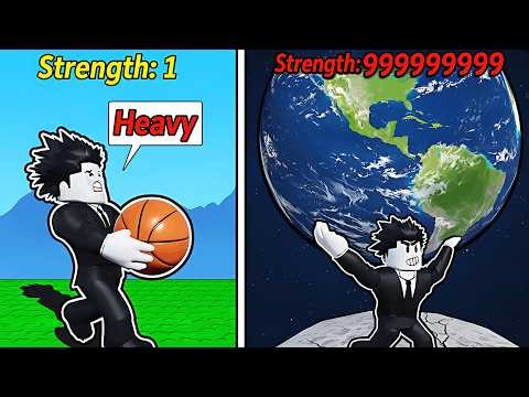 🔥 Becoming a 6.8 BILLION Strength Giant! Lifting Houses, Tanks, Helicopters & Planes | ROBLOX