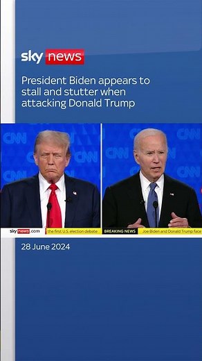 President Biden appears to stall and stutter when attacking Donald Trump