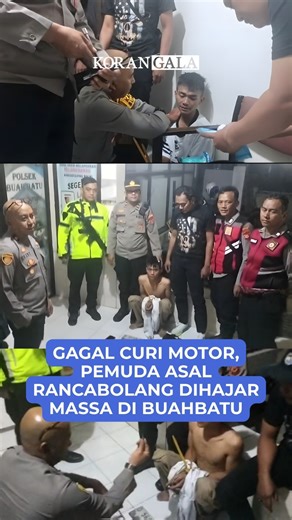 Koran Gala on Instagram: "Seorang pemuda berinisial KH (24) dihajar massa setelah tepergok mencoba mencuri sepeda motor di Kampung Kubang Bereum, Kelurahan Sekejati, Buah Batu, Rabu (4/2/2026) malam. Aksi pelaku diketahui oleh seorang pelajar yang melihatnya merusak kunci motor menggunakan kunci astag. Pelaku sempat kabur namun berhasil diringkus warga di sekitar Masjid At-Taubah sebelum akhirnya dievakuasi oleh personel Polsek Buah Batu yang sedang berpatroli. Saat ini pelaku tengah menjalani p