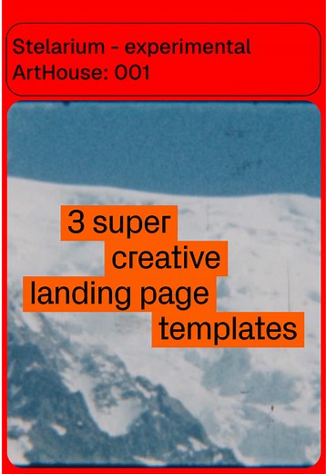 Readymag templates: 3 creative landing page templates (Craflux, Kino, North Bureau)