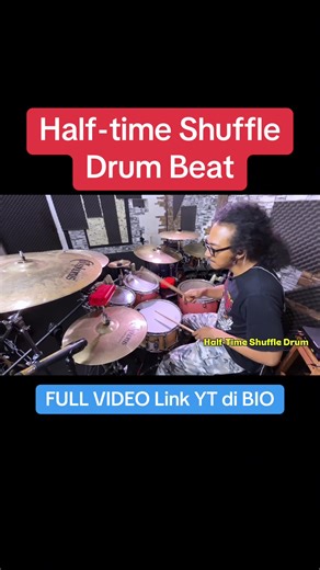 Belajar HALF-TIME SHUFFLE DRUM BEAT 🥁 | Full Video langsung aja klik link YT di BIO. ============== #yosekristian #drums #drummer #belajardrum #drumlesson