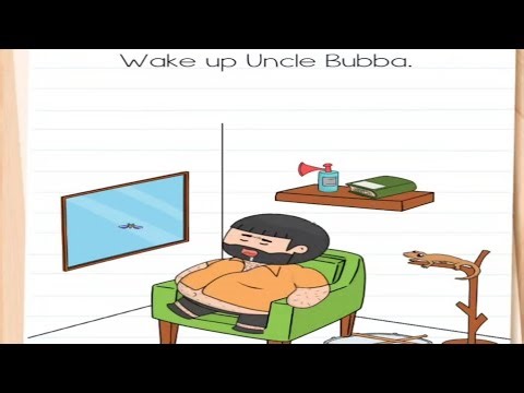 Brain Test 4 level 17 Wake up Uncle bubba Solution Walkthrough