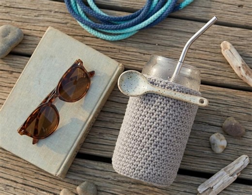 Crochet Iced Coffee Cozy Pattern, Beginner Cup Sleeve Tutorial (PDF Download) - Etsy