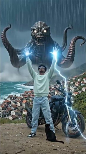 Lightning hero, save village #ai