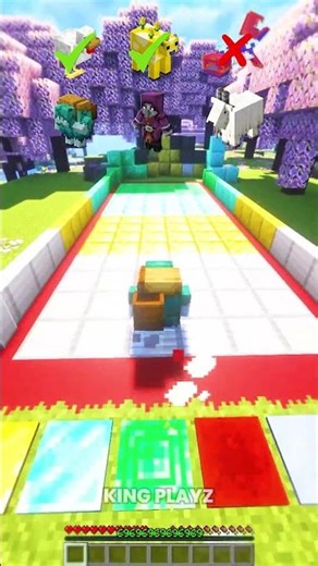 Which Minecraft MOB Cross Block Lava JUMP.... #minecraft #shorts