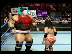 Female wrestling match: giantess Chen Liang Wei versus Lauren Lawson - at the Amazon Club