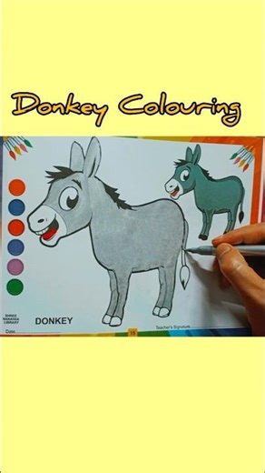 Donkey Colouring #drawing #art #painting #donkey #viralvideo