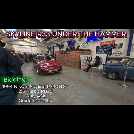 25K views · 120 reactions | Low Mileage Nissan Skyline R33 Goes Under the Hammer at ACA #caruk #carauction #nissanskyline #Nissan #ClassicCar #cardealer #auction #r33skyline | Car UK | Facebook