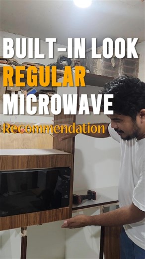 Ordinary Microwave but with BUILT-IN Look #ModularKitchen #fblifestyle | Adrian Lagadia