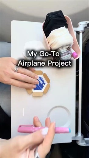 I’ve taken many a project on an airplane, but English Paper Piecing has got to be my favorite!! I