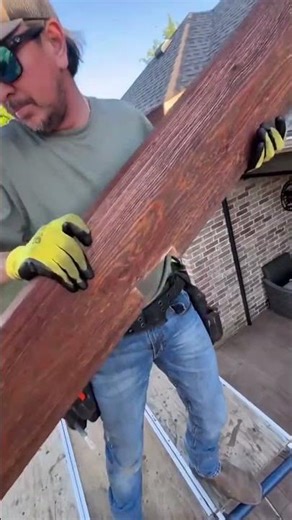 Use a measuring tape with a laser pointer as a guide when installing the wall #construction #shorts