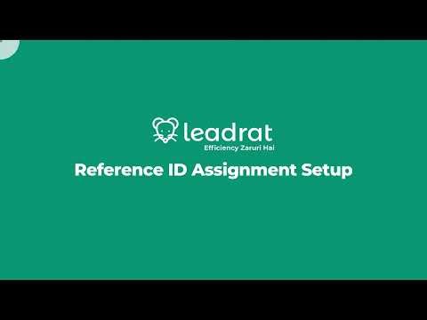 Reference ID Assignment Setup