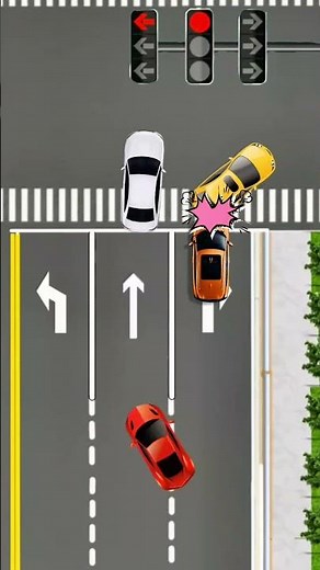 Driving skills test - how to overtake accident #drivesafe #learndriving #drivinglessons
