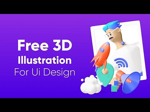 Free 3d illustration for ui design in 2020 | Uishaper