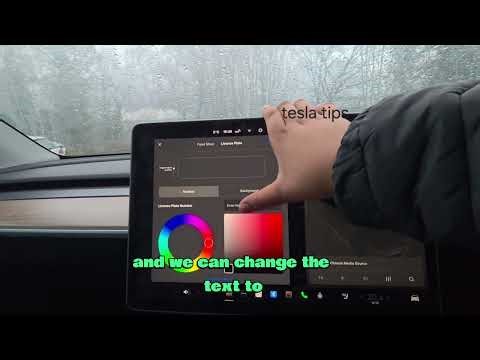 How to change the number plate on your Tesla screen.