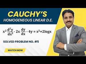 CAUCHY'S HOMOGENEOUS LINEAR DIFFERENTIAL EQUATION SOLVED PROBLEM 5 @TIKLESACADEMY