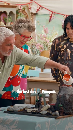 The best thing about Bake Off is bakers making the last days of Pompeii out of chocolate and nobody batting an eyelid. #GBBO | The Great British Bake Off