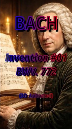 Bach - Invention#01, BWV 772(3D Animated)