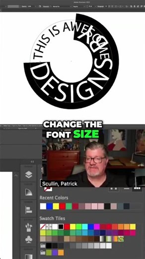 Master Text on Circle in Illustrator: Funky New Tricks! #shorts