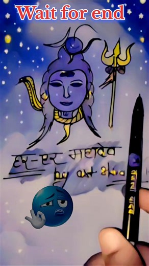 HarHarMahadev 🔱🔥 Amazing Mahadev Painting 🎨 | #ShivJiArt #Bholenath #ViralShorts #ArtReels