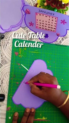 DIY Table Calendar 2026 ✨ Cute Handmade Craft #2026calendar#diy#handmadecalendar#papercraft#shorts