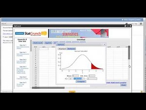 Chapter 8 Statcrunch find Zcrit and p value