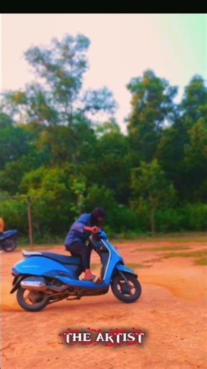 360 Artist 😱 || scooty Stunts || #shorts #bikerider