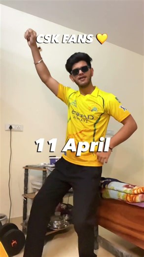 CSK Fans after 3 Losses vs April 11 Win! 🦁💛 #csk #thaladhoni #cskipl #dhoni #viral #shorts