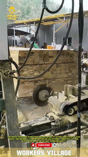 High-Precision Mass Wood Cutting Machine #workersvillage #machine #woodworking #tools #woodwork