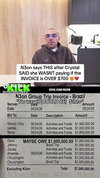 N3on said THIS after what Crystal SAID about the INVOICES 🧾 💔 #n3on #crystalizaguirre #foryoupage