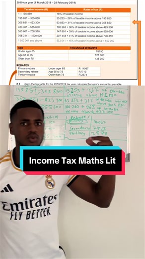 How to Calculate Income Tax for Grade 12 Maths Lit