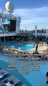 662K views · 1.2K reactions | The captain came on the overhead speaker of this cruise. I’m on and said code Bravo… What does that _047 | Trogelstads Version | Facebook