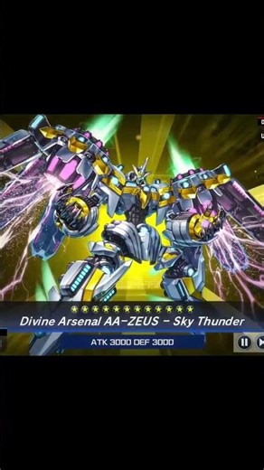 I love Divine Arsenal AA-ZEUS - Sky Thunder Wipe Animation #yugioh #masterduel Yu-Gi-Oh! Master Duel