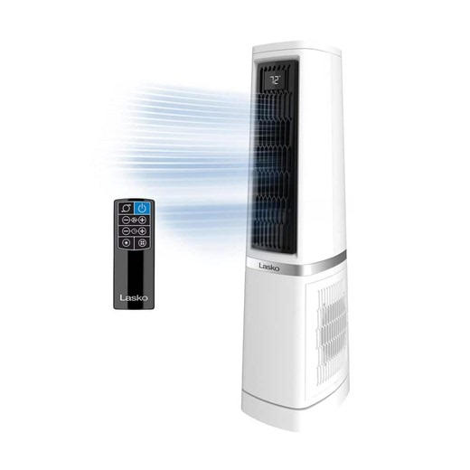 Reviews for Lasko Stratus 35 in. 12-Speed High Velocity Oscillating Tower Fan in White with Quiet DC Motor, Remote, Timer, 11 in. Dia | Pg 1 - The Home Depot