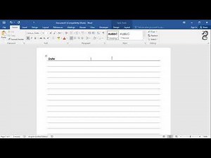 How to Make Lined Paper in Word