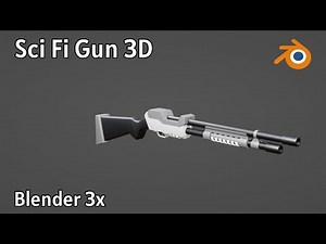 making a sci fi gun in blender 3 timelpase