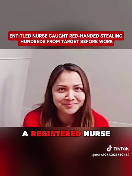 Entitled Nurse Caught Red-Handed Stealing HUNDREDS from Target Before Work #cops #copsoftiktok