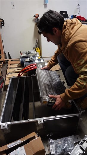 B Serious on Instagram: "A quick look at the new (much shinier) battery enclosure from EV West. This will house my 144v battery and mount to the underside of the truck⚡️"