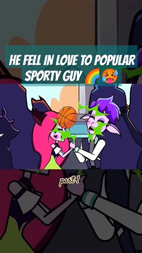 He fell in love with the sporty popular guy 🌈🥵Part 1 and the tension is already crazy. #animation #viral #teenz #genderbend