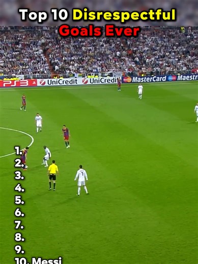 Top 10 Disrespectful Goals Ever #top10 #football #disrespecfulgoals #messi