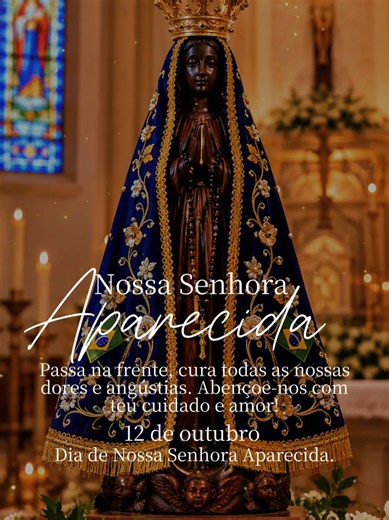 Nossa Senhora Aparecida, rogai por nós! 🙏❤️ #nossasenhoraaparecida #mae #maezinhadoceu #maeaparecida #padroeiradobrasil @Fé e Superação🇻🇦 @Fé e Superação🇻🇦 @Fé e Superação🇻🇦