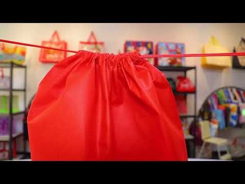 Custom Non-Woven Christmas Drawstring Bags for Kids 🎄 Personalized Festive Gift Sacks