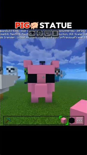 “Epic Pig Statue in Minecraft!”#minecraft #minecraftshorts#pigstatue #minecraftbuild#ytshorts#gaming