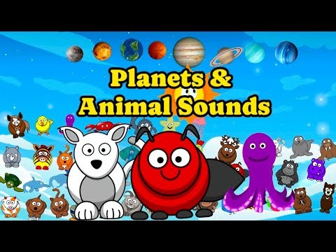 Solar System+Animal Sounds Song for Kids|Learn Planets & Animal Sounds|Fun Nursery Rhymes|EmdiKidsTV