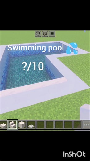 How to make modern swimming pool in minecraft #shorts