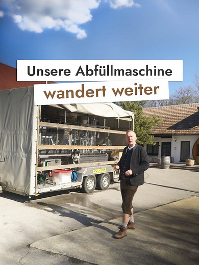 Abfüllmaschine für Weinbau: Einsatzbereit & frisch gewaschen