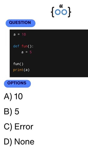 “One question. Four options. One correct answer 🎯#coding #python #pythonprogramming